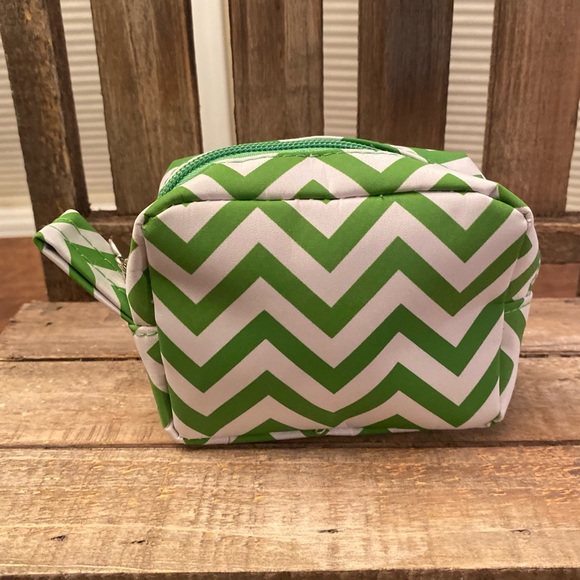 Monogram "S" Cosmetic Bags Set of 2, Blue & Green "S" Cosmetic Bags, Makeup Bags - Picture 15 of 16